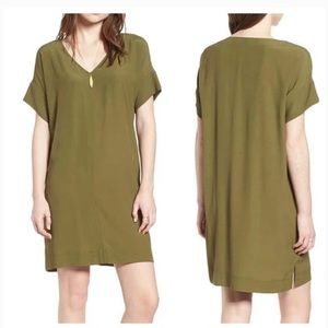 Madewell Novel Shift Dress in Desert Olive